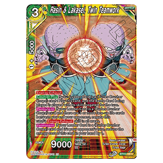 Teamwork Dbz Dragon Ball Super - B15 - Saiyan Showdown - Rasin & Lakasei, Twin Team