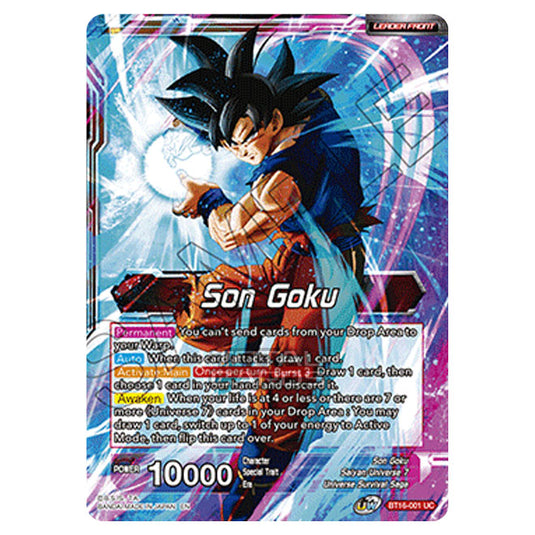 Dragon Ball Super - B16 - Realm Of The Gods - Son Goku - BT16-001