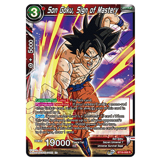 Dragon Ball Super - B16 - Realm Of The Gods - Son Goku, Sign of Mastery - BT16-006