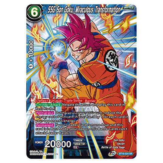 Dragon Ball Super - B16 - Realm Of The Gods - SSG Son Goku, Miraculous Transformation - BT16-024