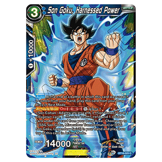 Dragon Ball Super - B16 - Realm Of The Gods - Son Goku, Harnessed Power - BT16-025