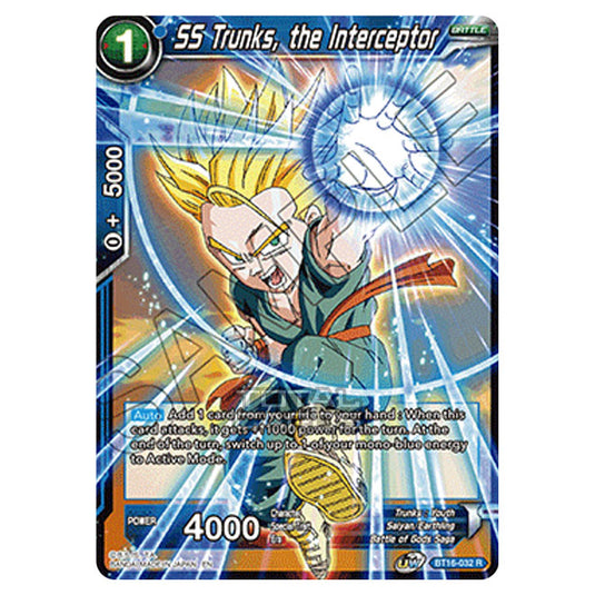 Dragon Ball Super - B16 - Realm Of The Gods - SS Trunks, the Interceptor - BT16-032