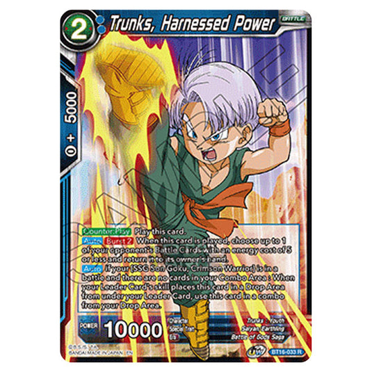 Dragon Ball Super - B16 - Realm Of The Gods - Trunks, Harnessed Power - BT16-033