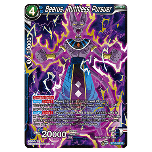 Dragon Ball Super - B16 - Realm Of The Gods - Beerus, Ruthless Pursuer - BT16-036