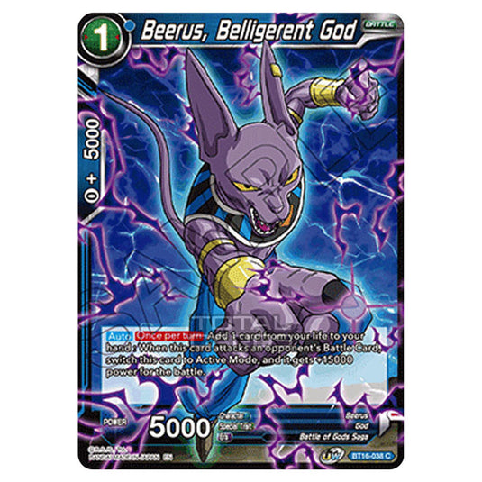 Dragon Ball Super - B16 - Realm Of The Gods - Beerus, Belligerent God - BT16-038