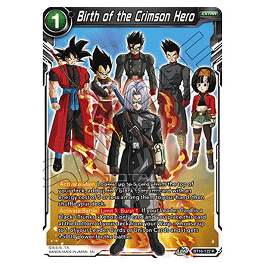 Dragon Ball Super - B16 - Realm Of The Gods - Birth of the Crimson Hero - BT16-122