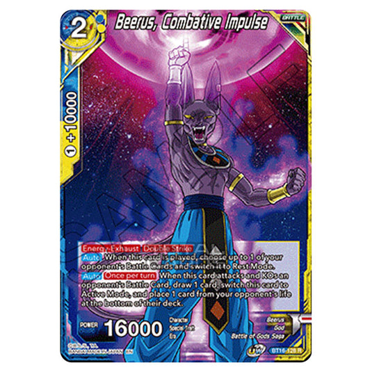 Dragon Ball Super - B16 - Realm Of The Gods - Beerus, Combative Impulse - BT16-128