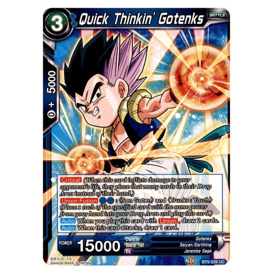 Dragon Ball Super - BT5 - Miraculous Revival - Quick Thinkin' Gotenks - 39/120