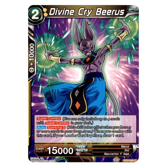 Dragon Ball Super - BT5 - Miraculous Revival - Divine Cry Beerus - 89/120