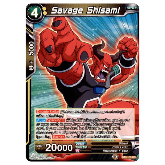 Dragon Ball Super - BT5 - Miraculous Revival - Savage Shisami - 100/120