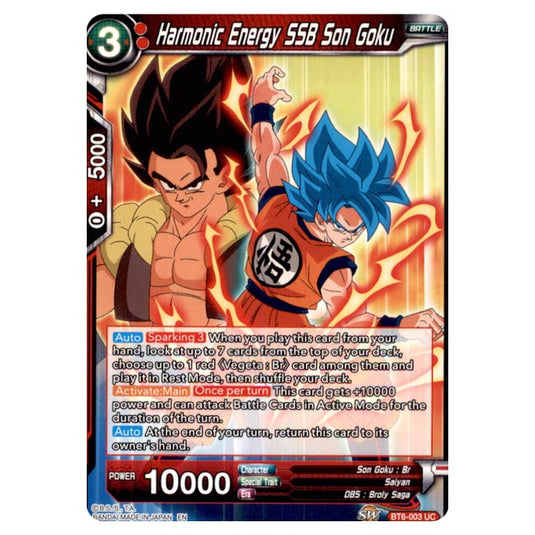 Dragon Ball Super - BT6 – Destroyer Kings - Harmonic Energy SSB Son Goku - BT6-003