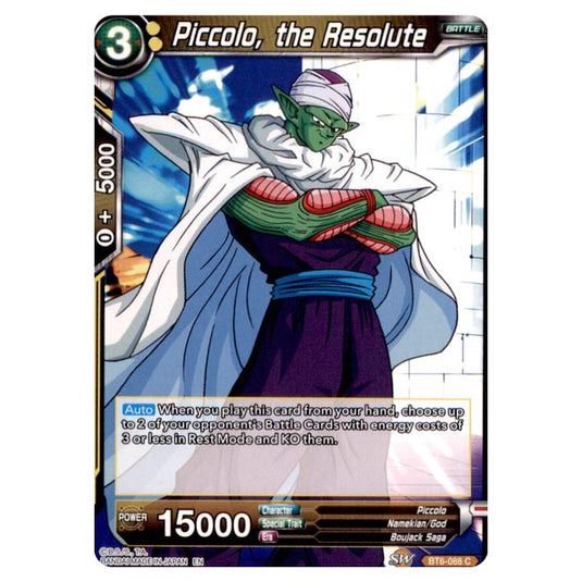 Dragon Ball Super - BT6 – Destroyer Kings - Piccolo, the Resolute - BT6-088