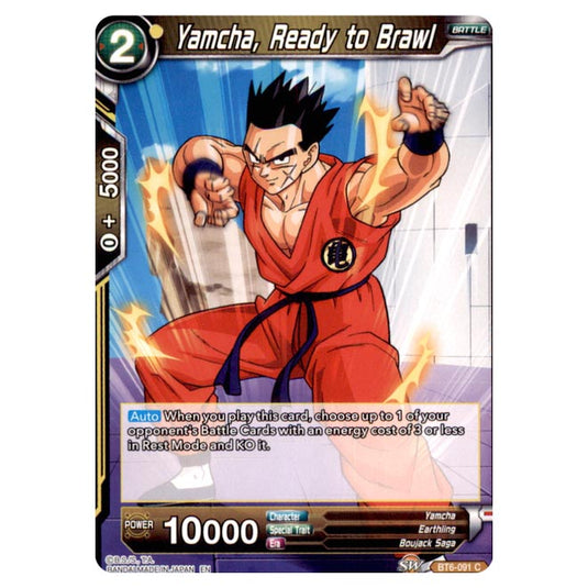 Dragon Ball Super - BT6 – Destroyer Kings - Yamcha, Ready to Brawl - BT6-091