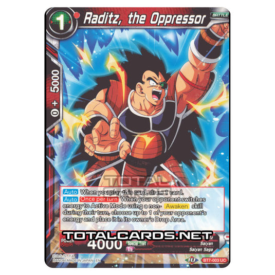 Dragon Ball Super - BT7 - Assault of the Saiyans - Raditz, the Oppressor - BT7-003