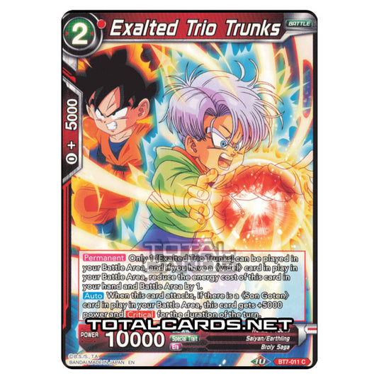 Dragon Ball Super - BT7 - Assault of the Saiyans - Exalted Trio Trunks - BT7-011