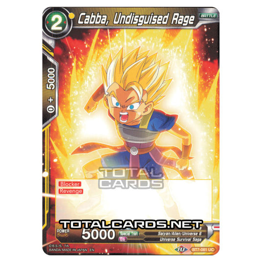 Dragon Ball Super - BT7 - Assault of the Saiyans - Cabba, Undisguised Rage - BT7-081