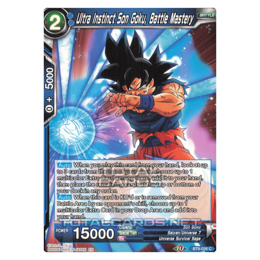 Dragon Ball Super - B09 - Universal Onslaught - Ultra Instinct Son Goku, BATTLE Mastery - BT9-026