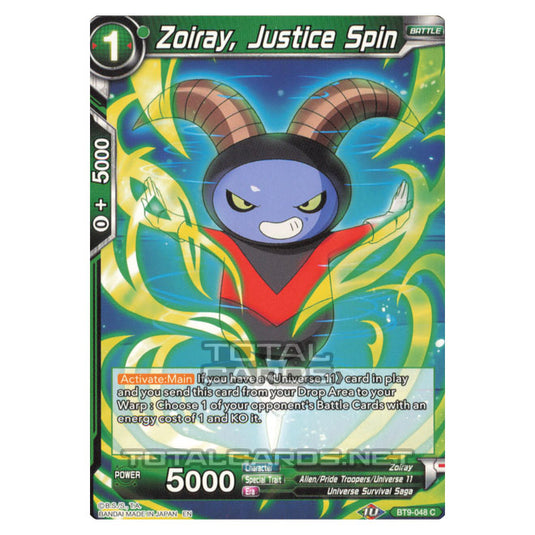 Dragon Ball Super - B09 - Universal Onslaught - Zoiray, Justice Spin - BT9-048