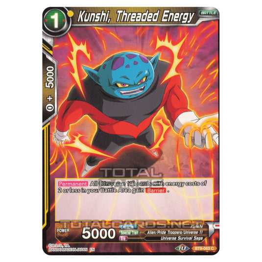 Dragon Ball Super - B09 - Universal Onslaught - Kunshi, Threaded Energy - BT9-063