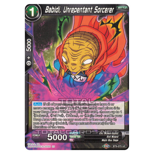 Dragon Ball Super - B09 - Universal Onslaught - Babidi, Unrepentant Sorcerer - BT9-075