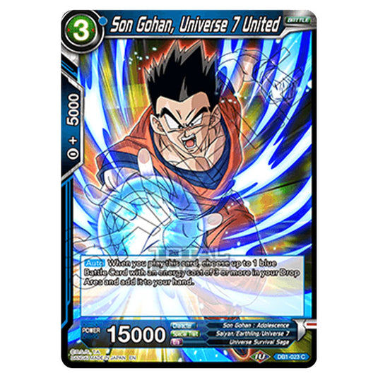 Dragon Ball Super - Draft Box 04 - Dragon Brawl - Son Gohan, Universe 7 United - DB1-023