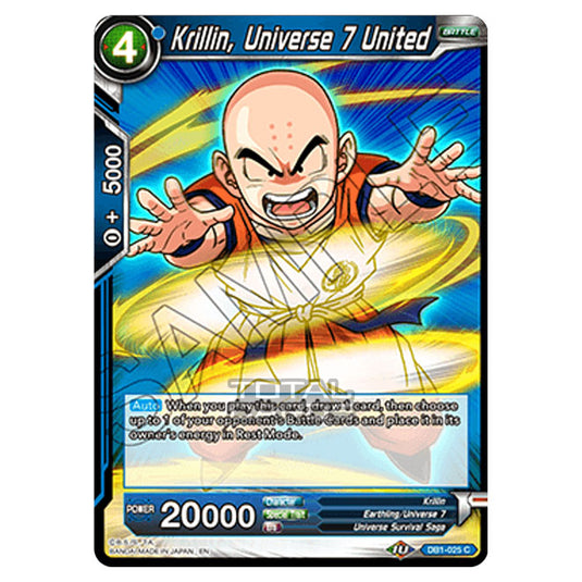 Dragon Ball Super - Draft Box 04 - Dragon Brawl - Krillin, Universe 7 United - DB1-025