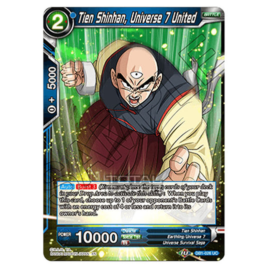 Dragon Ball Super - Draft Box 04 - Dragon Brawl - Tien Shinhan, Universe 7 United - DB1-026