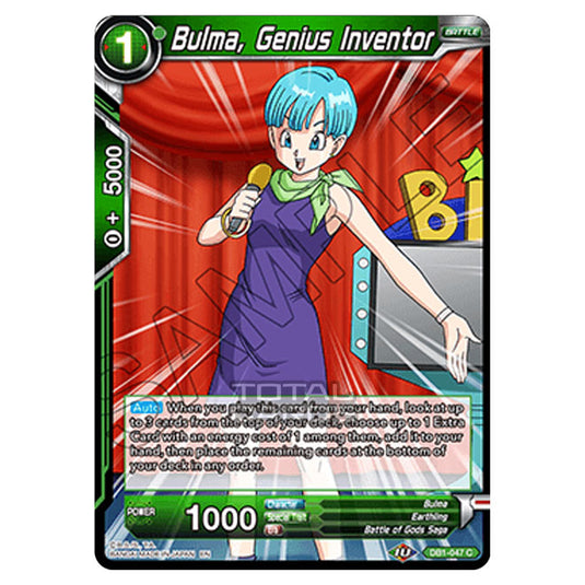 Dragon Ball Super - Draft Box 04 - Dragon Brawl - Bulma, Genius Inventor - DB1-047