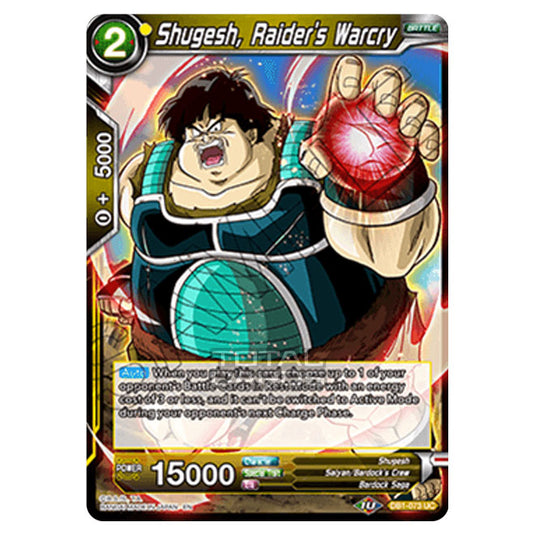 Dragon Ball Super - Draft Box 04 - Dragon Brawl - Shugesh, Raider's Warcry - DB1-073