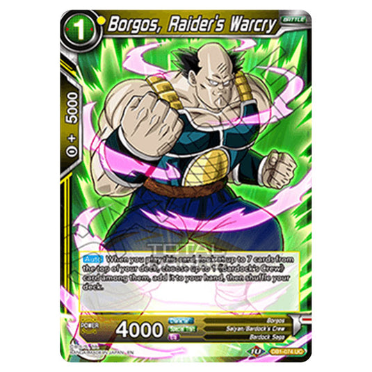 Dragon Ball Super - Draft Box 04 - Dragon Brawl - Borgos, Raider's Warcry - DB1-074