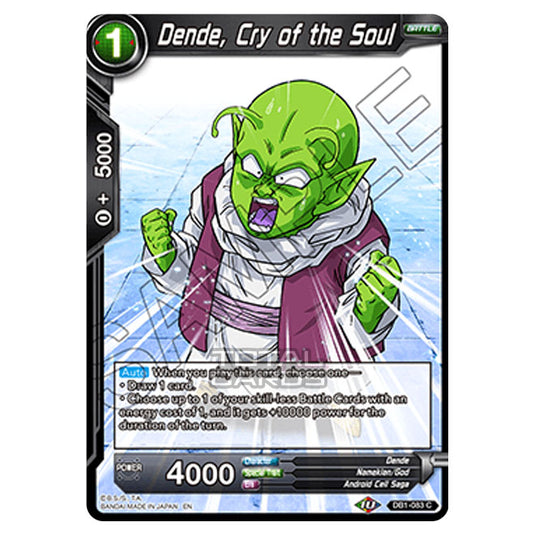 Dragon Ball Super - Draft Box 04 - Dragon Brawl - Dende, Cry of the Soul - DB1-083