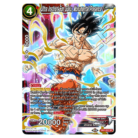 Dragon Ball Super - Draft Box 05 - Divine Multiverse - Ultra Instinct Son Goku, Monumental Presence - DB2-002