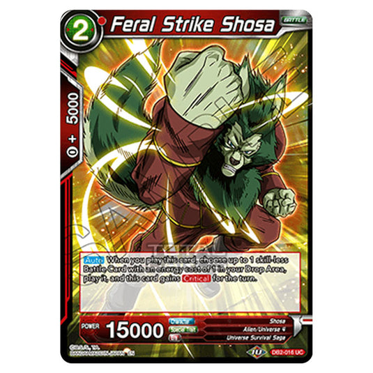 Dragon Ball Super - Draft Box 05 - Divine Multiverse - Feral Strike Shosa - DB2-016