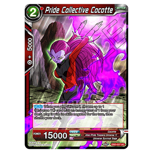 Dragon Ball Super - Draft Box 05 - Divine Multiverse - Pride Collective Cocotte - DB2-027