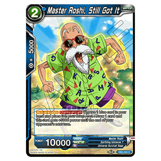 Dragon Ball Super - Draft Box 05 - Divine Multiverse - Master Roshi, Still Got It - DB2-035