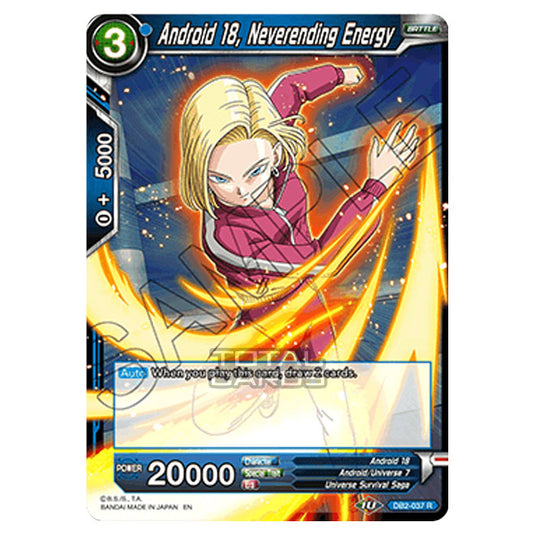 Dragon Ball Super - Draft Box 05 - Divine Multiverse - Android 18, Neverending Energy - DB2-037