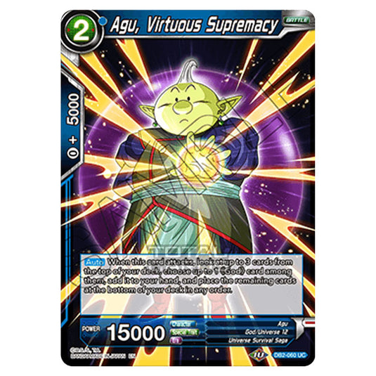 Dragon Ball Super - Draft Box 05 - Divine Multiverse - Agu, Virtuous Supremacy - DB2-060