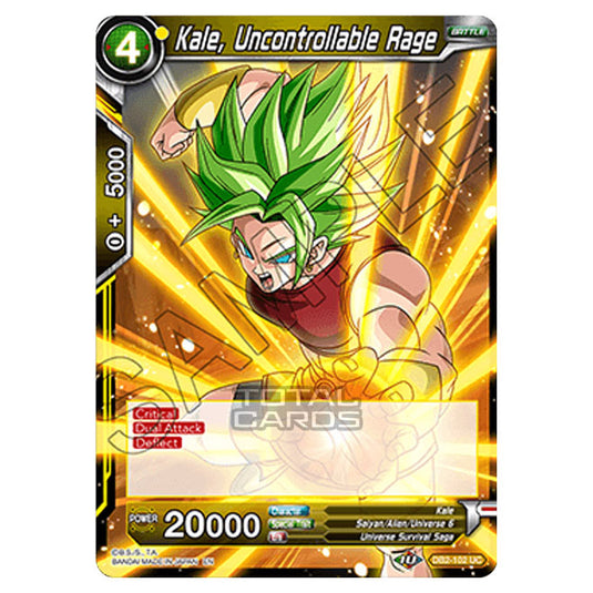 Dragon Ball Super - Draft Box 05 - Divine Multiverse - Kale, Uncontrollable Rage - DB2-102