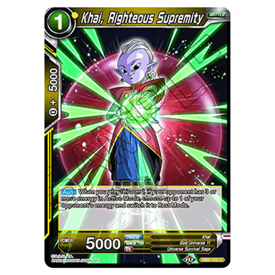 Dragon Ball Super - Draft Box 05 - Divine Multiverse - Khai, Righteous Supremity - DB2-125