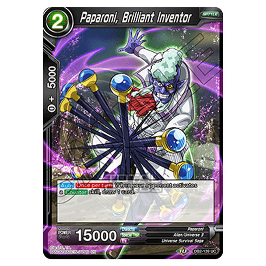 Dragon Ball Super - Draft Box 05 - Divine Multiverse - Paparoni, Brilliant Inventor - DB2-139