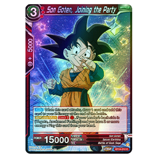 Dragon Ball Super - B24 - Beyond Generations - Son Goten, Joining the Party - BT24-012 (Foil)