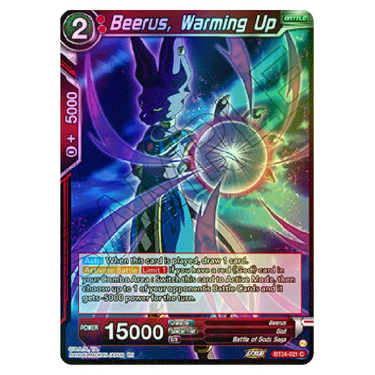 Dragon Ball Super - B24 - Beyond Generations - Beerus, Warming Up - BT24-021 (Foil)