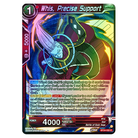 Dragon Ball Super - B24 - Beyond Generations - Whis, Precise Support - BT24-022 (Foil)