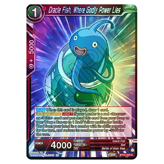 Dragon Ball Super - B24 - Beyond Generations - Oracle Fish, Where Godly Power Lies - BT24-023 (Foil)