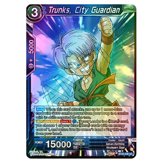 Dragon Ball Super - B24 - Beyond Generations - Trunks, City Guardian - BT24-036 (Foil)