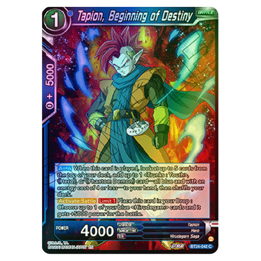 Dragon Ball Super - B24 - Beyond Generations - Tapion, Beginning of Destiny - BT24-042 (Foil)