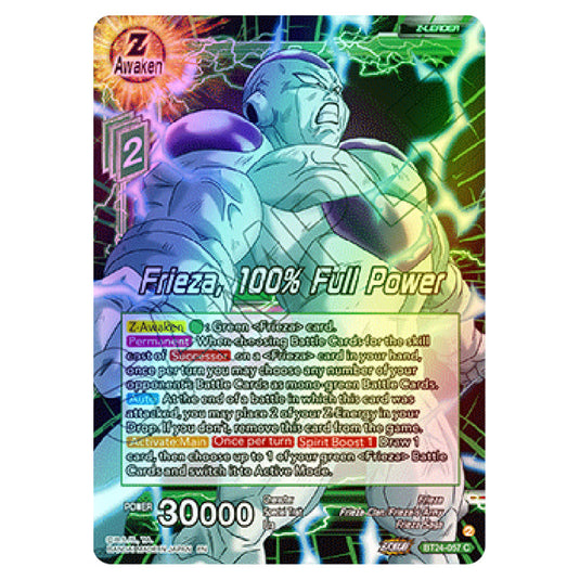 Dragon Ball Super - B24 - Beyond Generations - Frieza, 100% Full Power - BT24-057 (Foil)