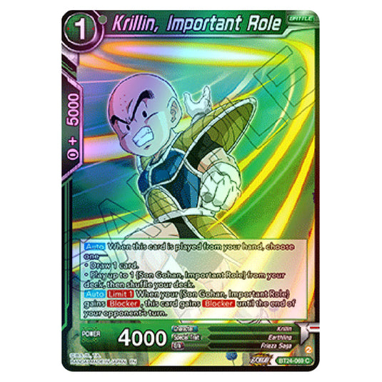 Dragon Ball Super - B24 - Beyond Generations - Krillin, Important Role - BT24-069 (Foil)