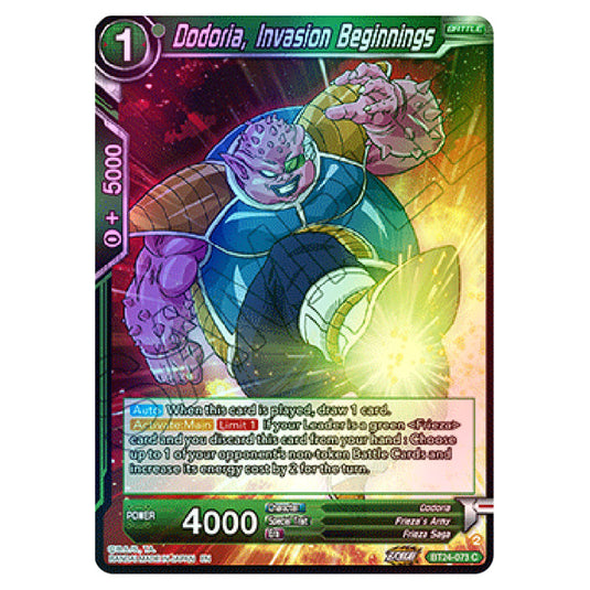 Dragon Ball Super - B24 - Beyond Generations - Dodoria, Invasion Beginnings - BT24-073 (Foil)