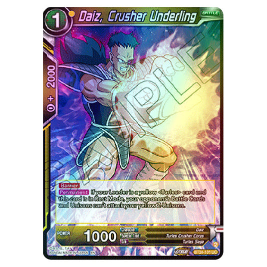 Dragon Ball Super - B24 - Beyond Generations - Daiz, Crusher Underling - BT24-101 (Foil)